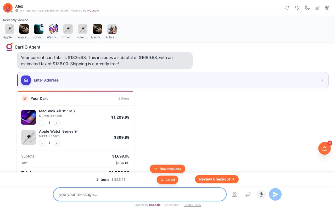Cart Summary — Itemised Total with Tax