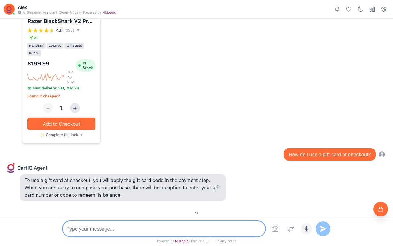 Gift Card Payment — Balance Applied at Checkout